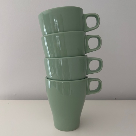 Ikea Sea Foam Green Set of 4 Mugs - Picture 1 of 5
